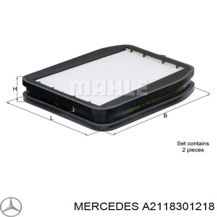 A2118301218 Mercedes filtro habitáculo