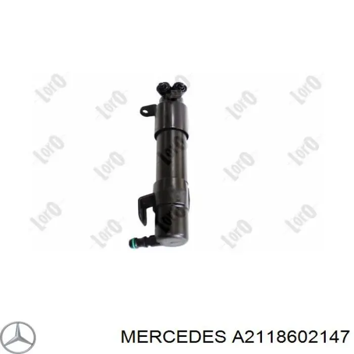 A2118602147 Mercedes soporte boquilla lavafaros cilindro (cilindro levantamiento)