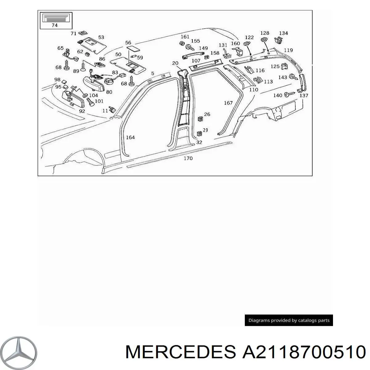  Mercedes A2118700510 precio, desde 13,67 EUR