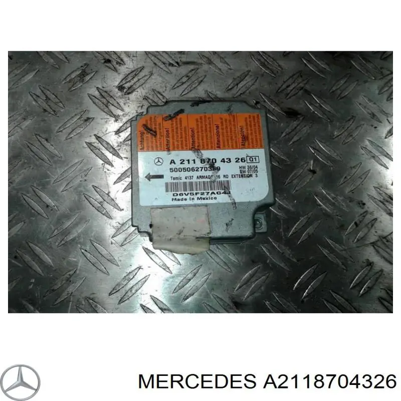 Módulo de control de airbag A2118704326 Mercedes