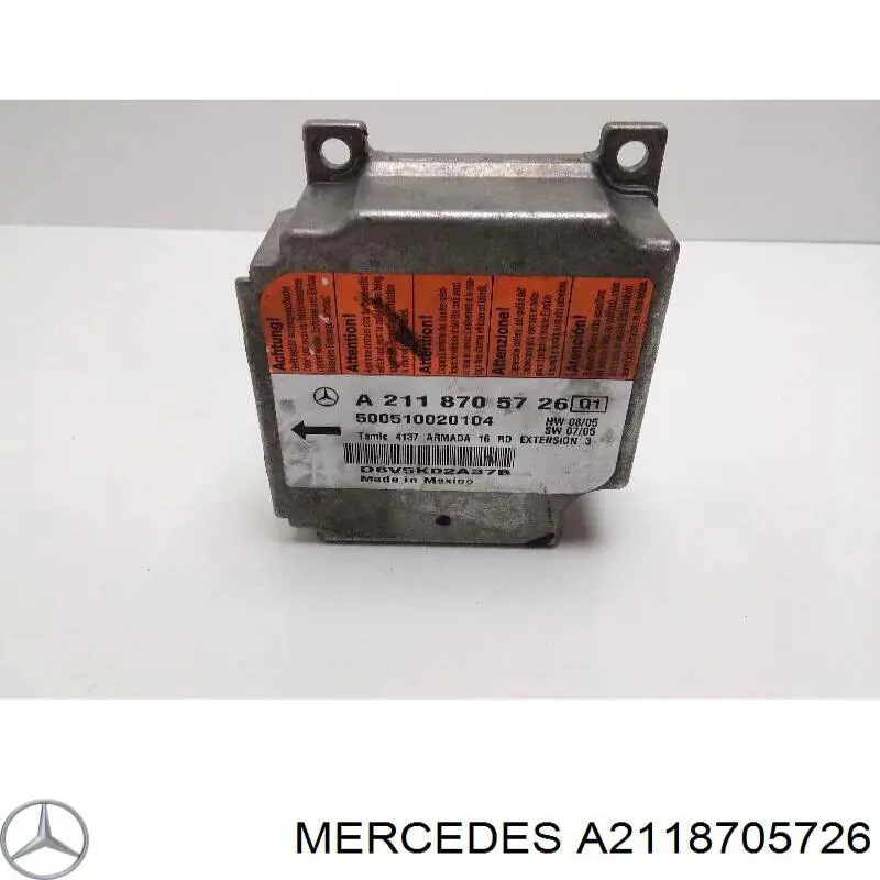 A2118705726 Mercedes procesador del modulo de control de airbag