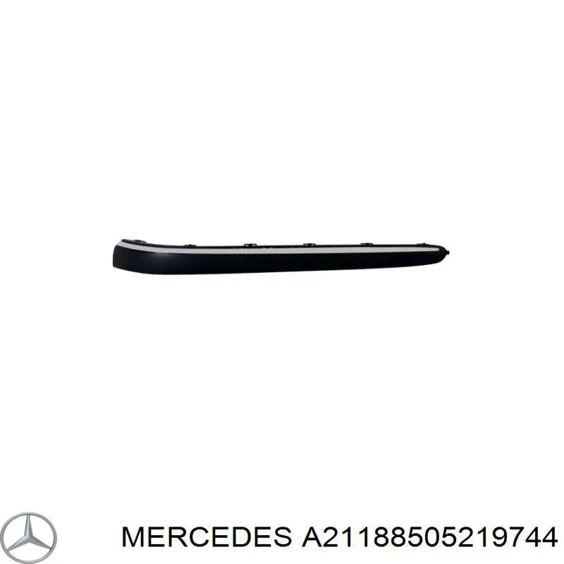 A21188505219744 Mercedes moldura de parachoques delantero izquierdo
