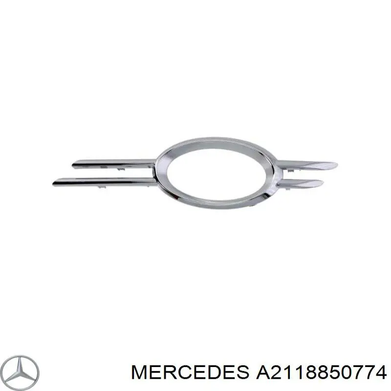 A2118850774 Mercedes embellecedor, faro antiniebla izquierdo