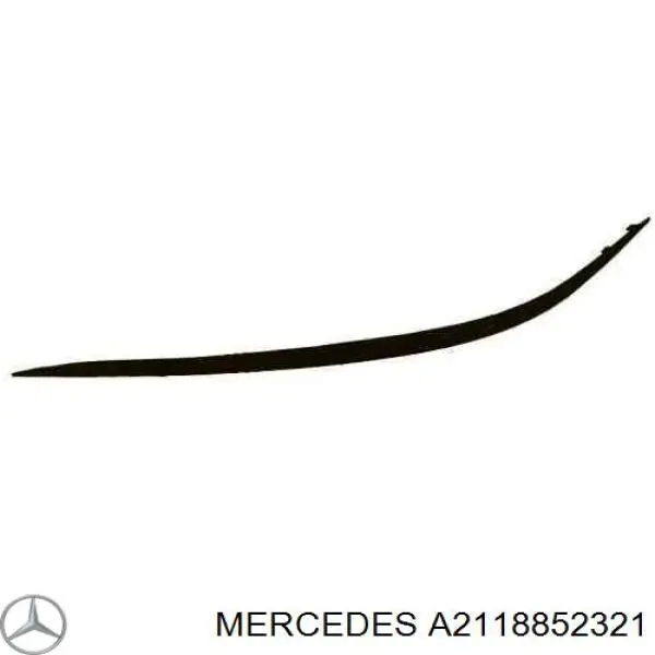 Comprar A2118852321 Mercedes Moldura de parachoques delantera izquierda