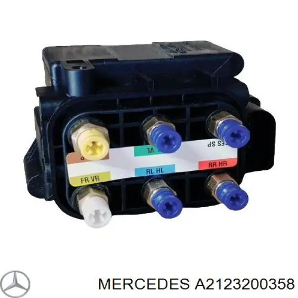 Bloque de válvulas de suspensión regulable A2123200358 Mercedes