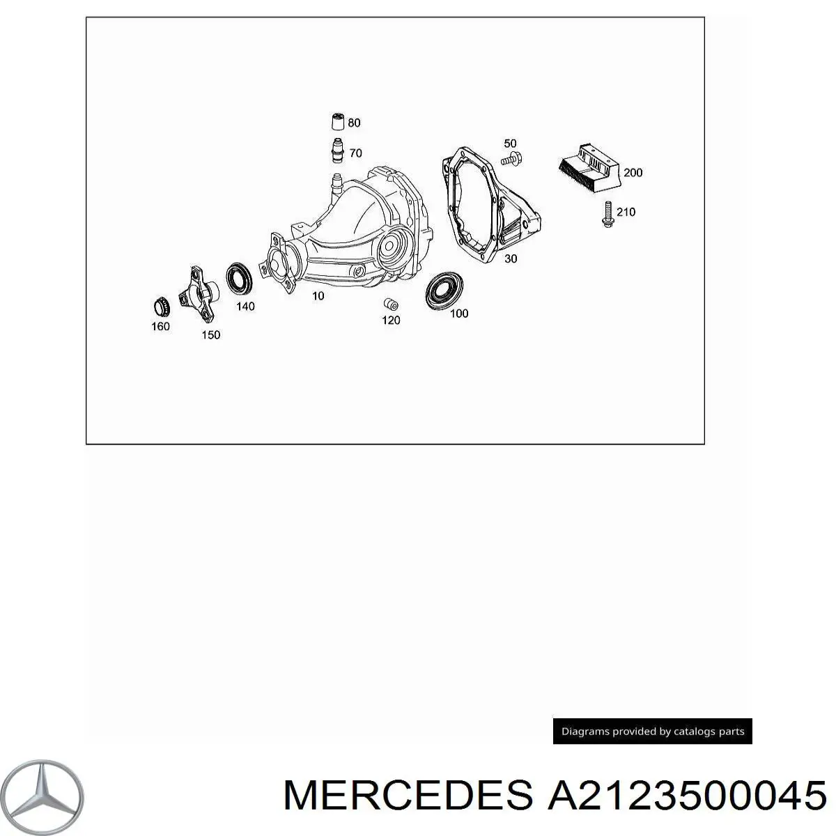 Brida del piñón del diferencial trasero Mercedes A2123500045 precio, desde 89,24 EUR