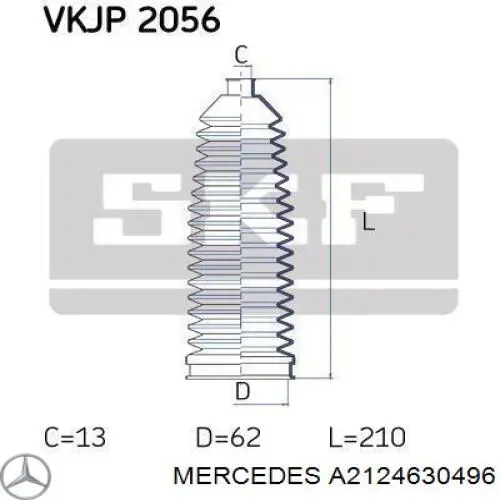 A2124630496 Mercedes fuelle, dirección