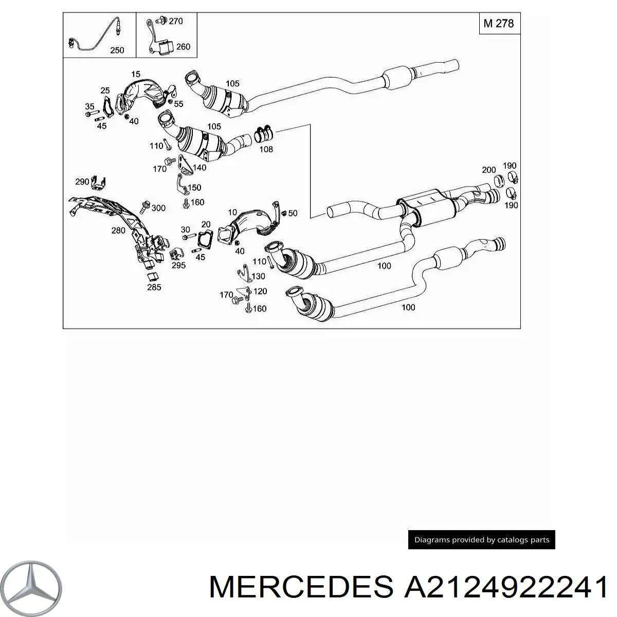 Silencioso trasero para Mercedes C (W204)