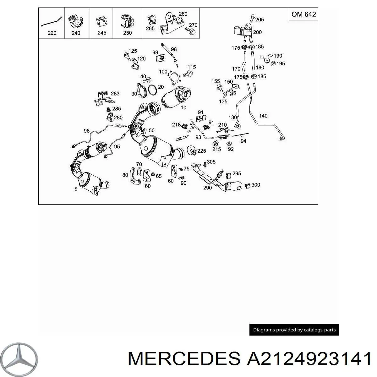  Mercedes A2124923141 precio, desde 51,78 EUR
