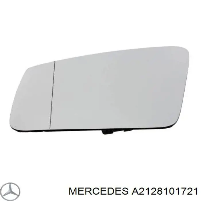 Cristal de espejo retrovisor exterior izquierdo A2128101721 Mercedes