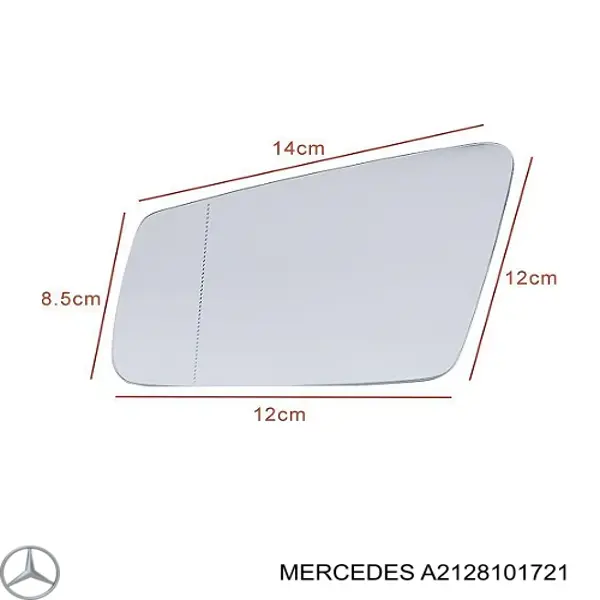 Cristal de Retrovisor Exterior Izquierdo Mercedes A2128101721