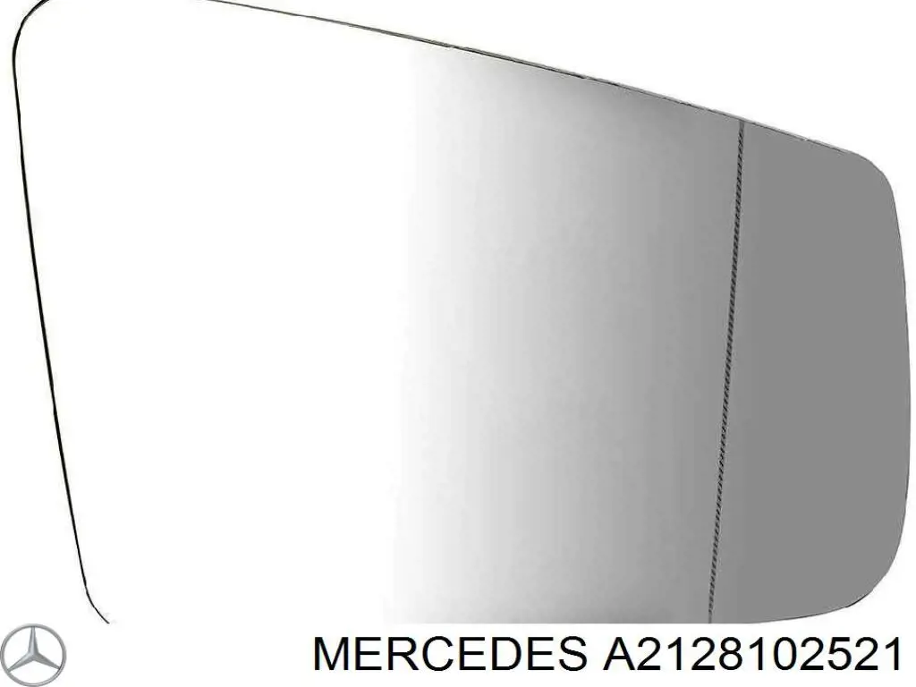 Cristal de espejo retrovisor derecho A2128102521 Mercedes