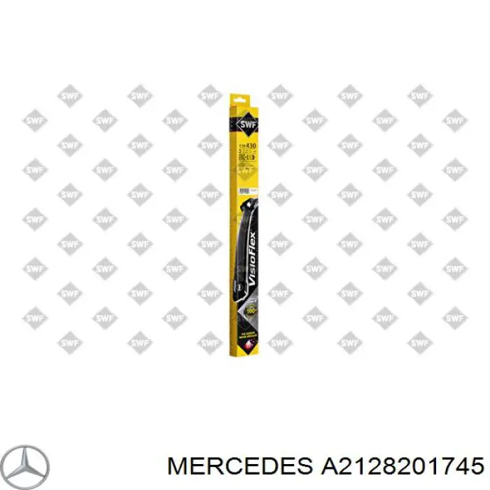 Comprar A2128201745 Mercedes Juego de escobillas de luna delantera, 2 piezas