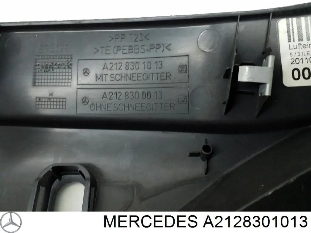 A2128301213 Mercedes Goma de luna delantera