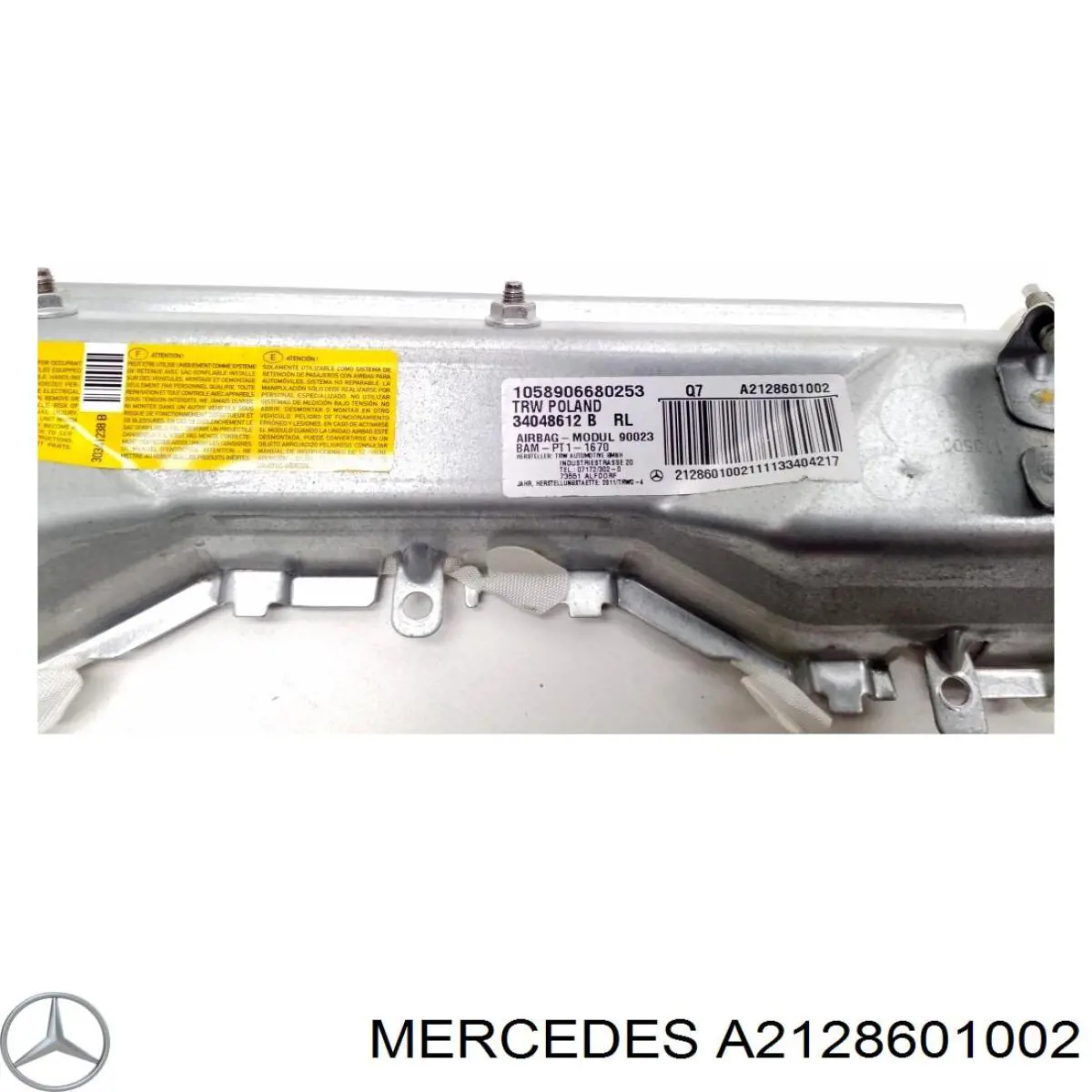 Airbag de rodilla del conductor Mercedes A2128601002