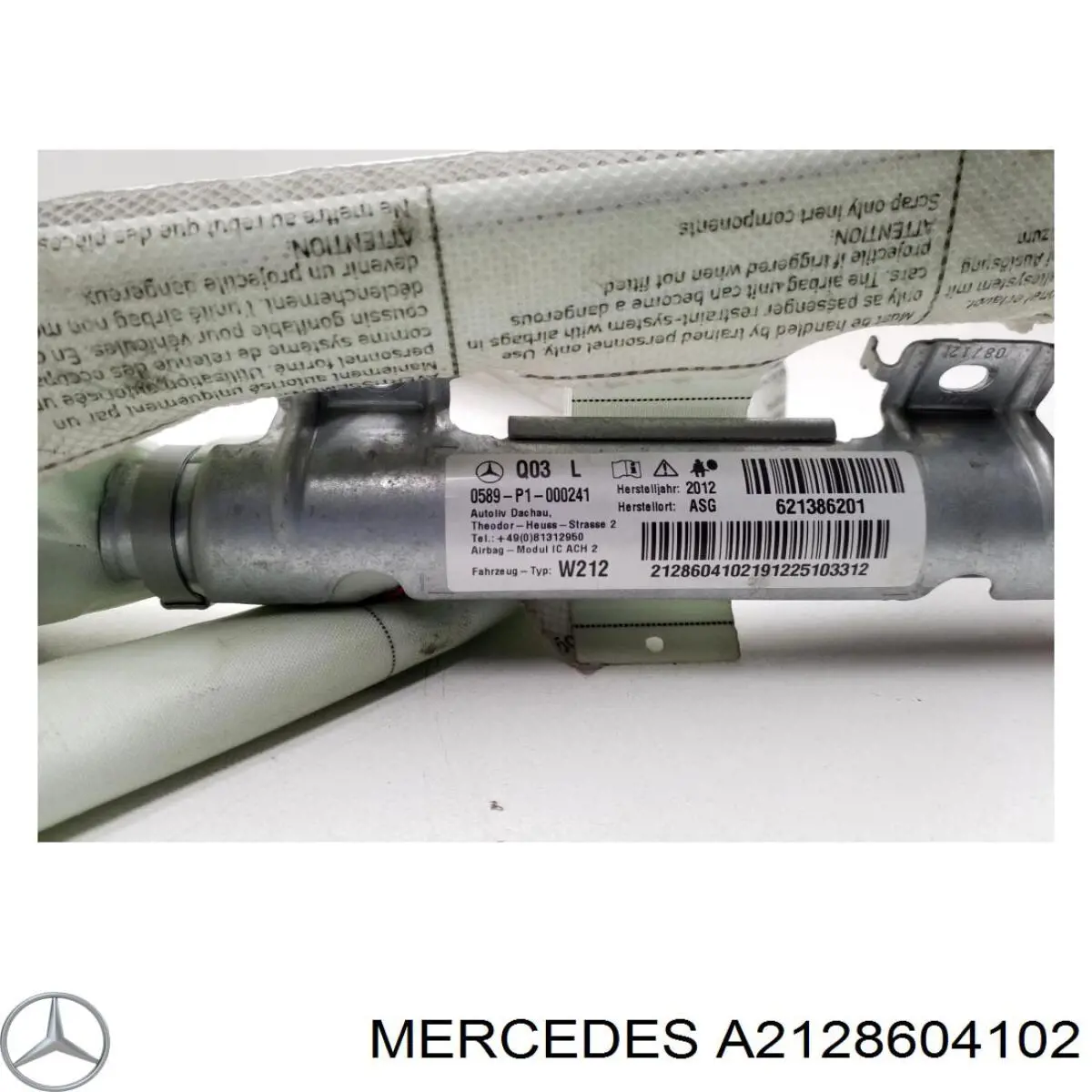 Airbag de cortina lateral izquierda Mercedes A2128604102 precio, desde 50,00 EUR