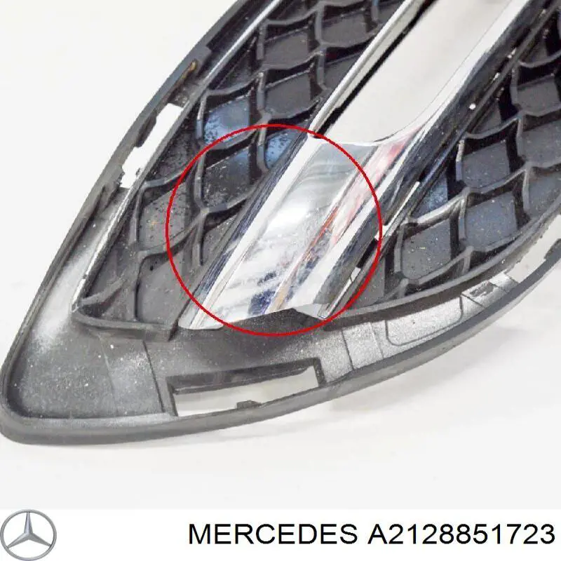 A2128851723 Mercedes Tapa de rejilla de faro antiniebla delantero izquierdo