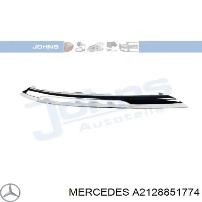 A2128851774 Mercedes moldura de la puerta delantera izquierda