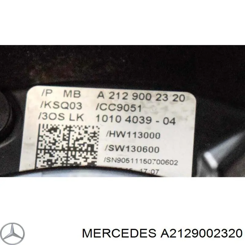 Conmutador columna dirección A2129002320 Mercedes