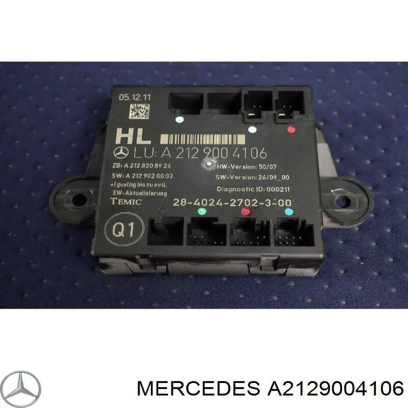 A2129004106 Mercedes Módulo de confort de la puerta trasera