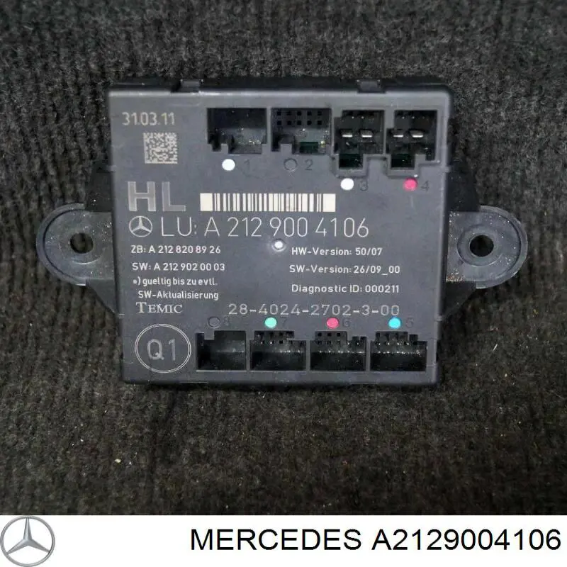 Módulo de confort de la puerta trasera Mercedes A2129004106