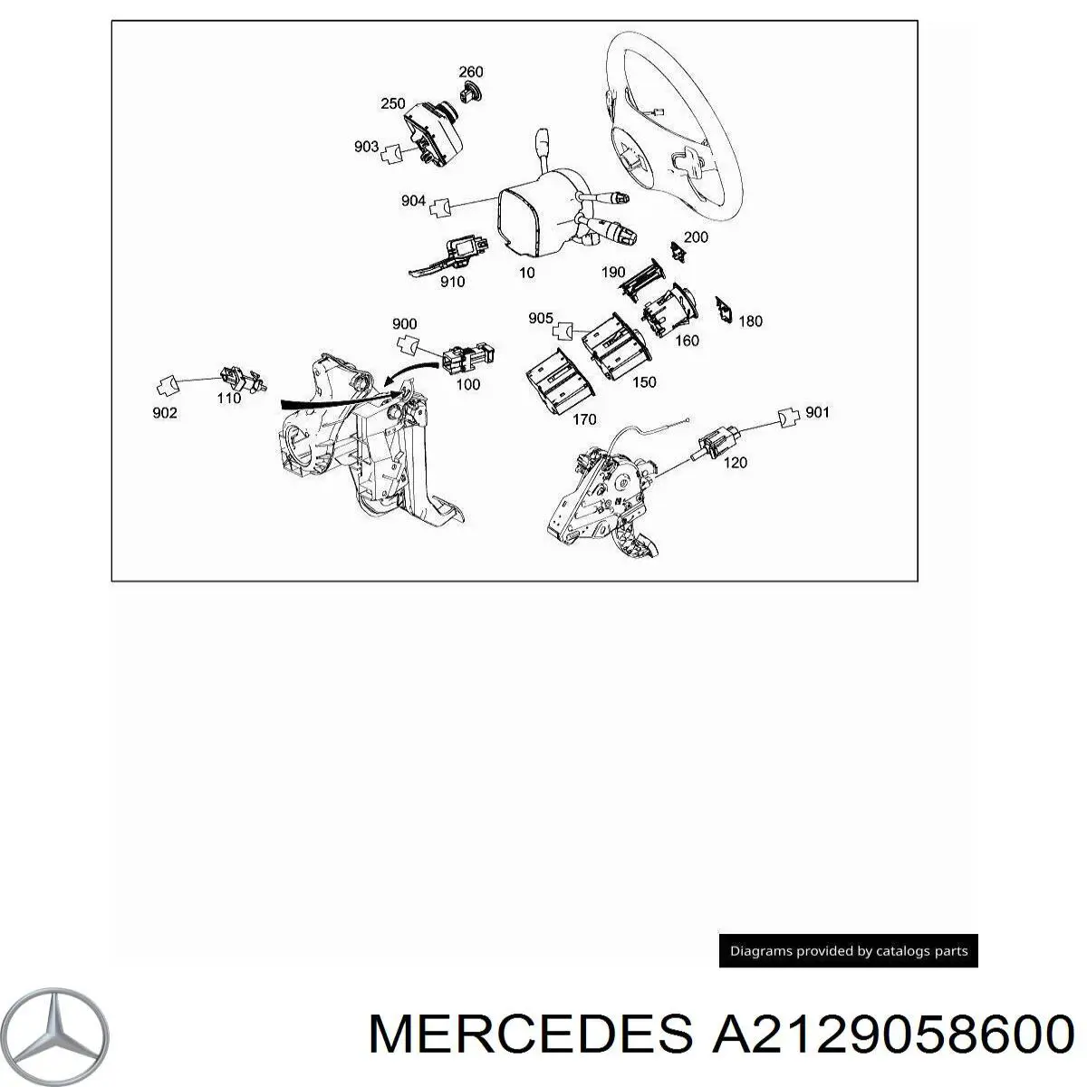 Conmutador de arranque Mercedes A2129056901 precio, desde 481,01 EUR