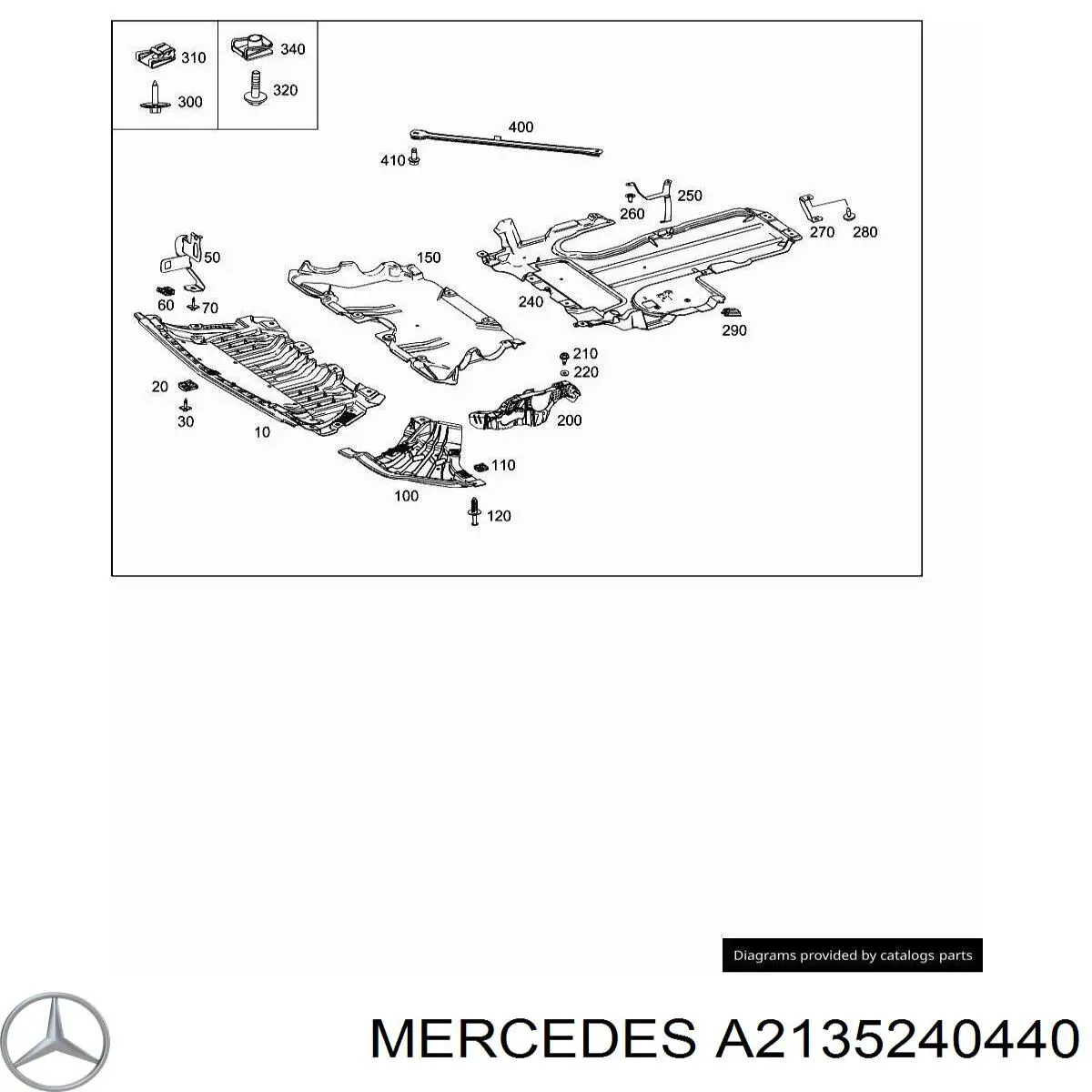 Soporte de protección del motor Mercedes A2135240440 precio, desde 33,71 EUR