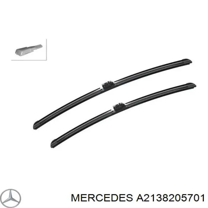 Comprar A2138205701 Mercedes Juego de escobillas de luna delantera, 2 piezas