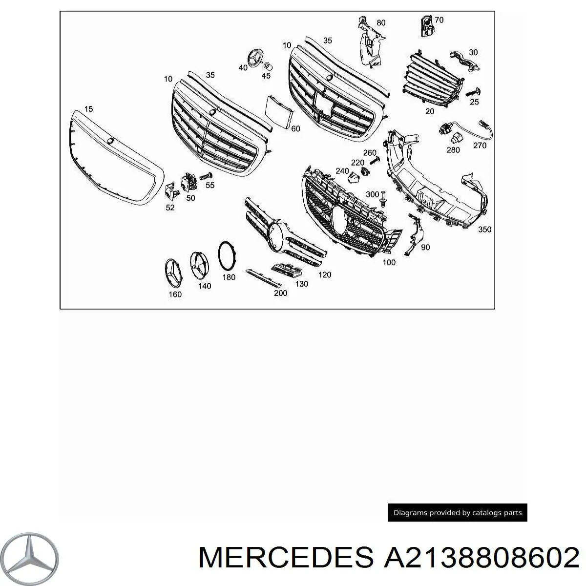 A2138808602 Mercedes panal de radiador