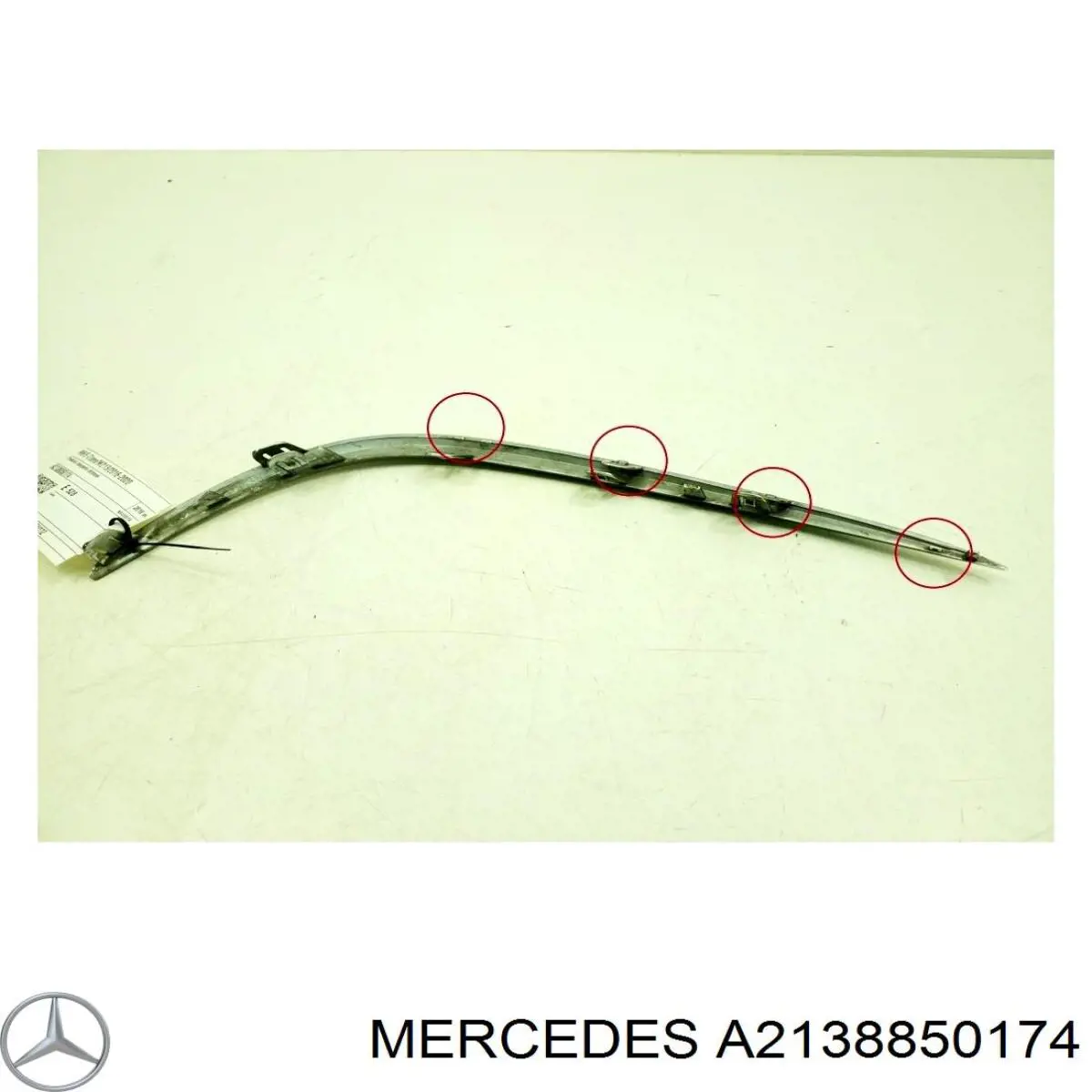 A2138850174 Mercedes moldura de rejilla parachoques delantero izquierda