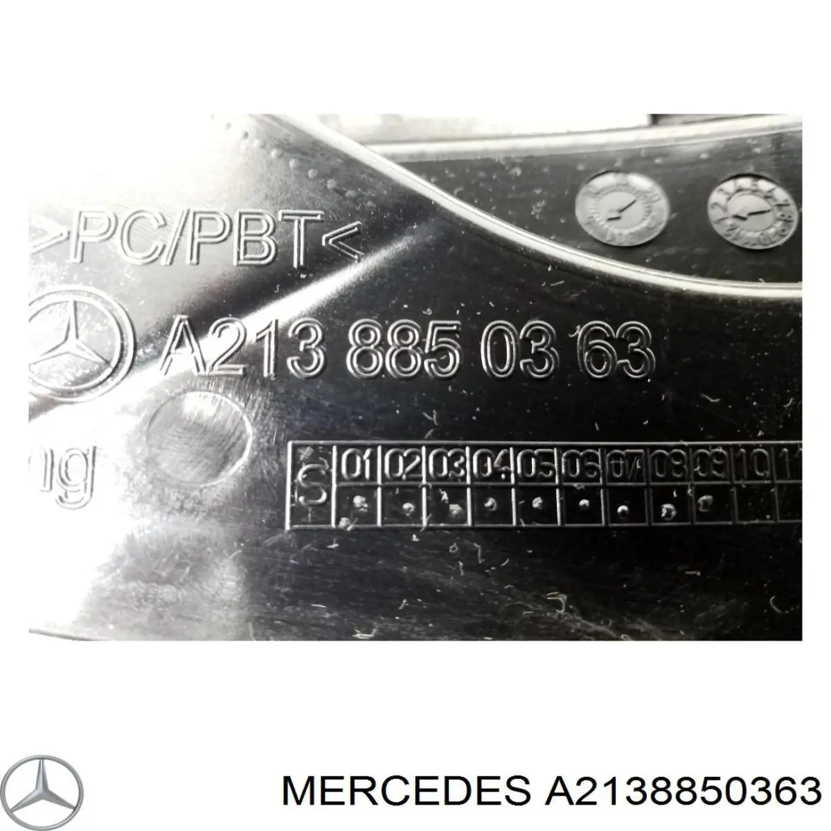 Comprar A2138850363 Mercedes Guía izquierda del parachoques trasero
