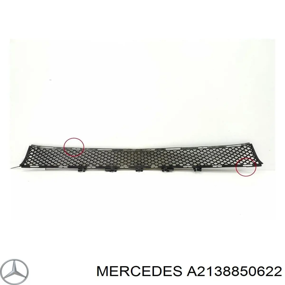 Rejilla de ventilación, parachoques delantero, central para Mercedes E (S213)