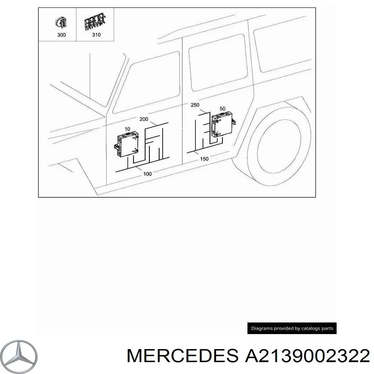 A2139002322 Mercedes Unidad de confort de la puerta delantera