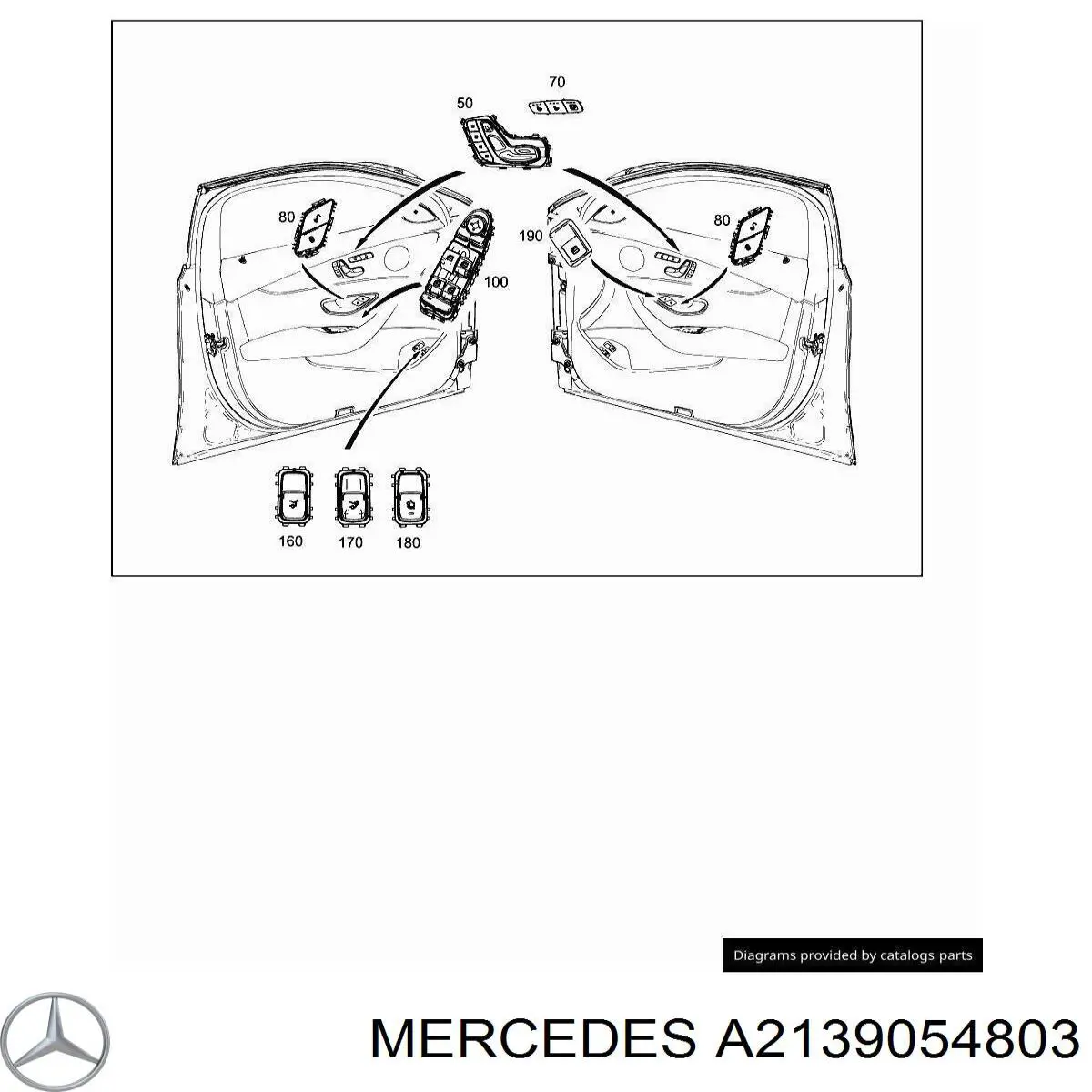 Unidad de control elevalunas delantera izquierda para Mercedes E (W213)