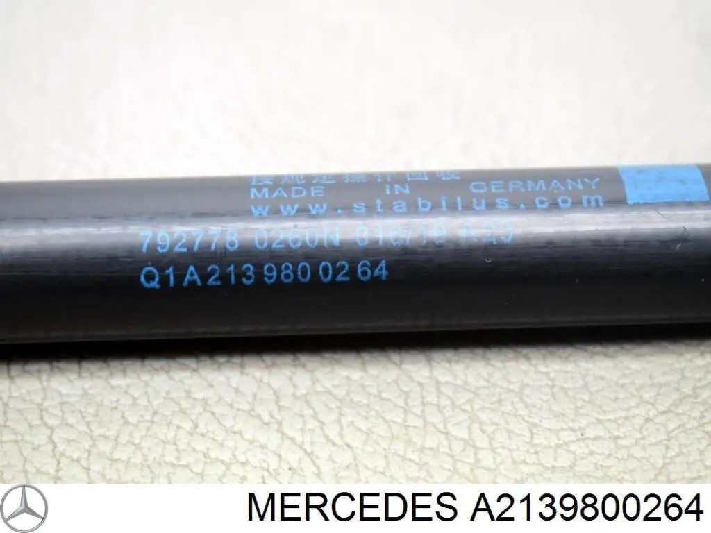 2139800264 Mercedes muelle neumático, capó de motor derecho