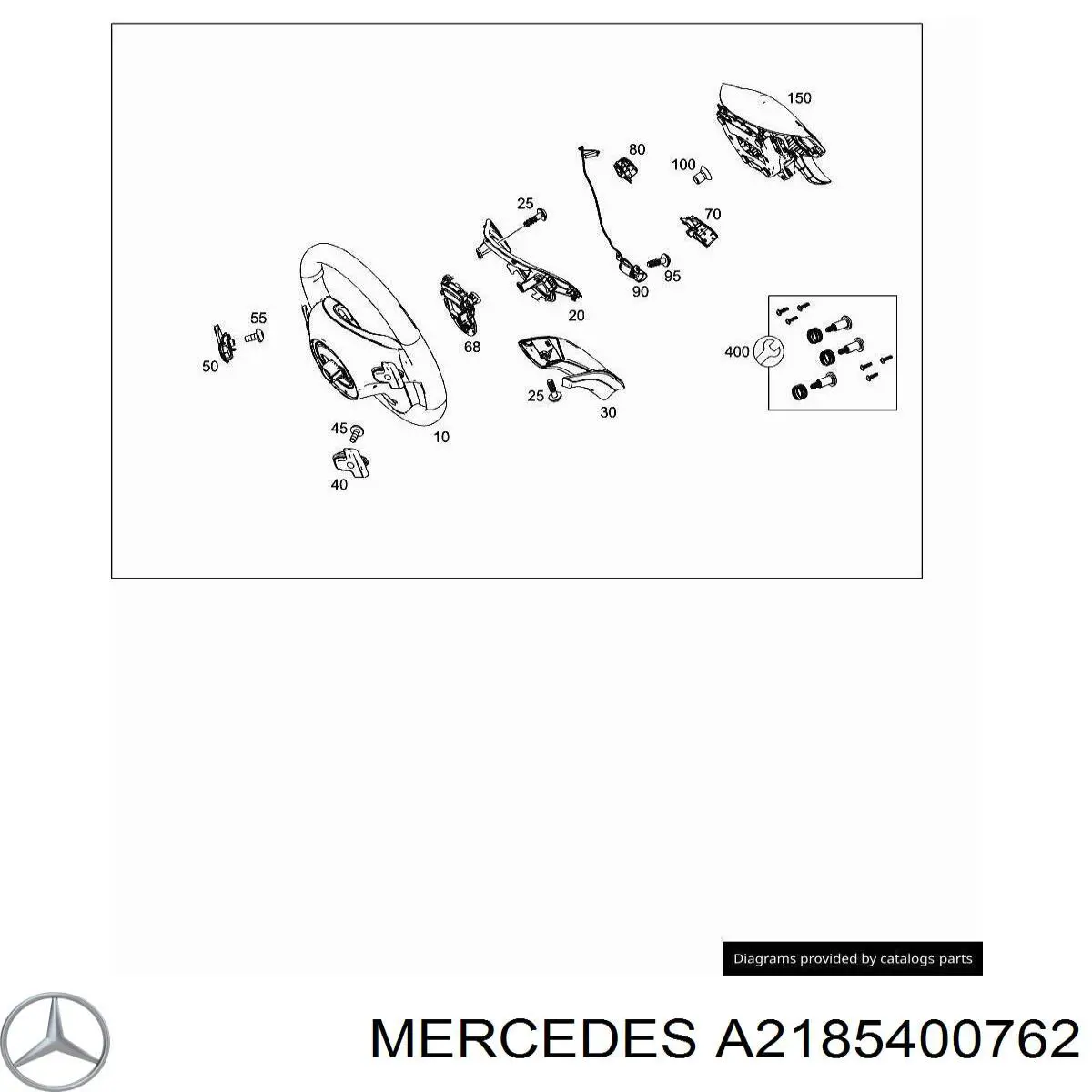 Módulo de interruptores del volante A21854007629107 Mercedes