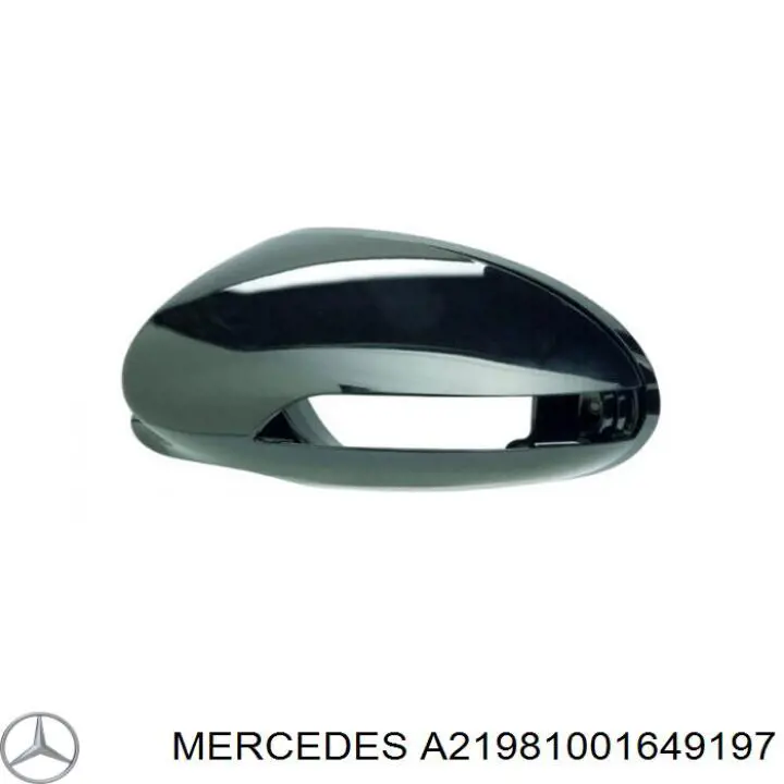 A21981001649197 Mercedes cubierta de espejo retrovisor izquierdo