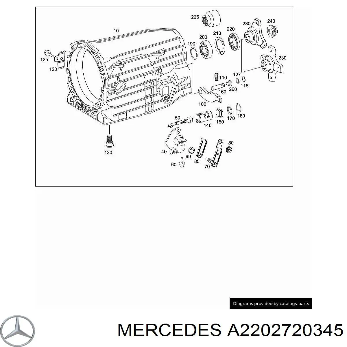 Brida Transmisión automática / manual, trasera para Mercedes C (CL203)