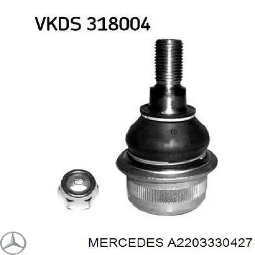 A2203330427 Mercedes rótula de suspensión inferior