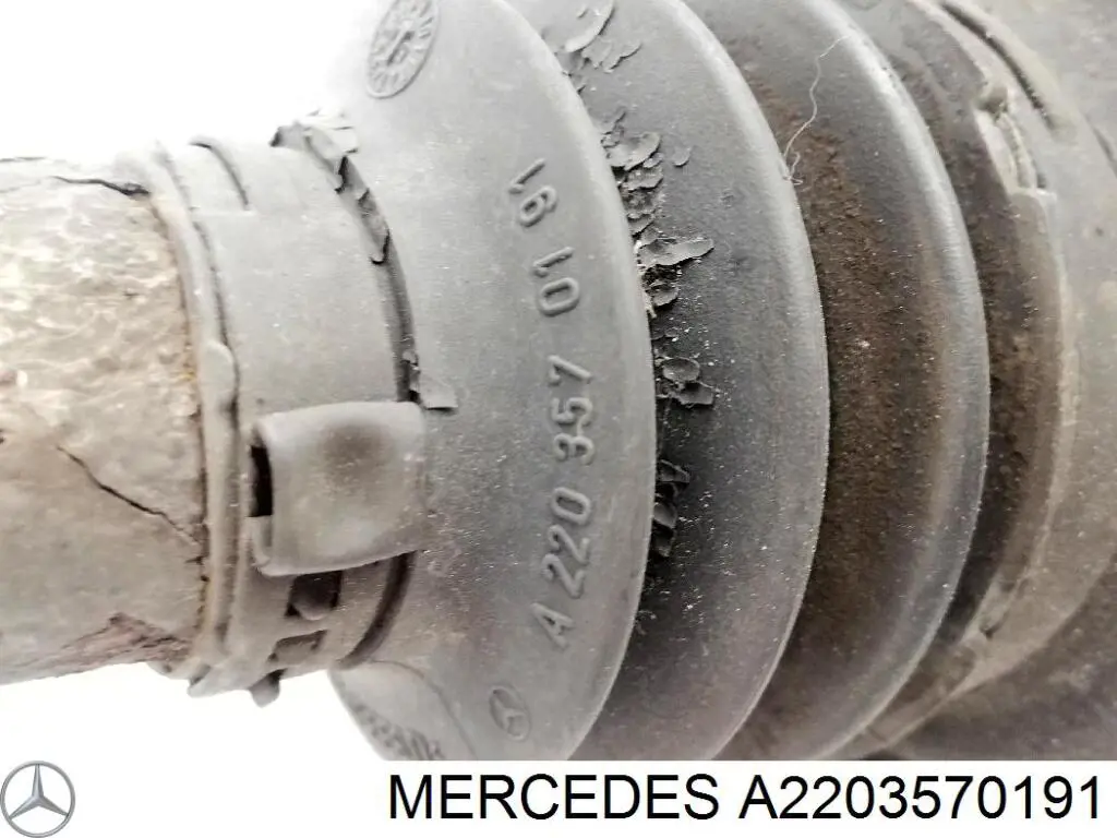 Fuelle interior de junta homocinética del semieje trasero A2203570191 Mercedes