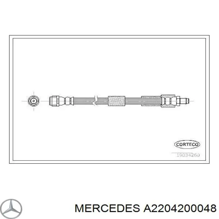 Comprar A2204200048 Mercedes Latiguillos de freno delantero
