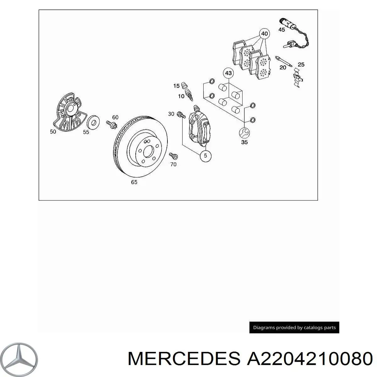  Mercedes A2204210080 precio, desde 22,95 EUR