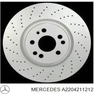 A2204211212 Mercedes disco de freno delantero