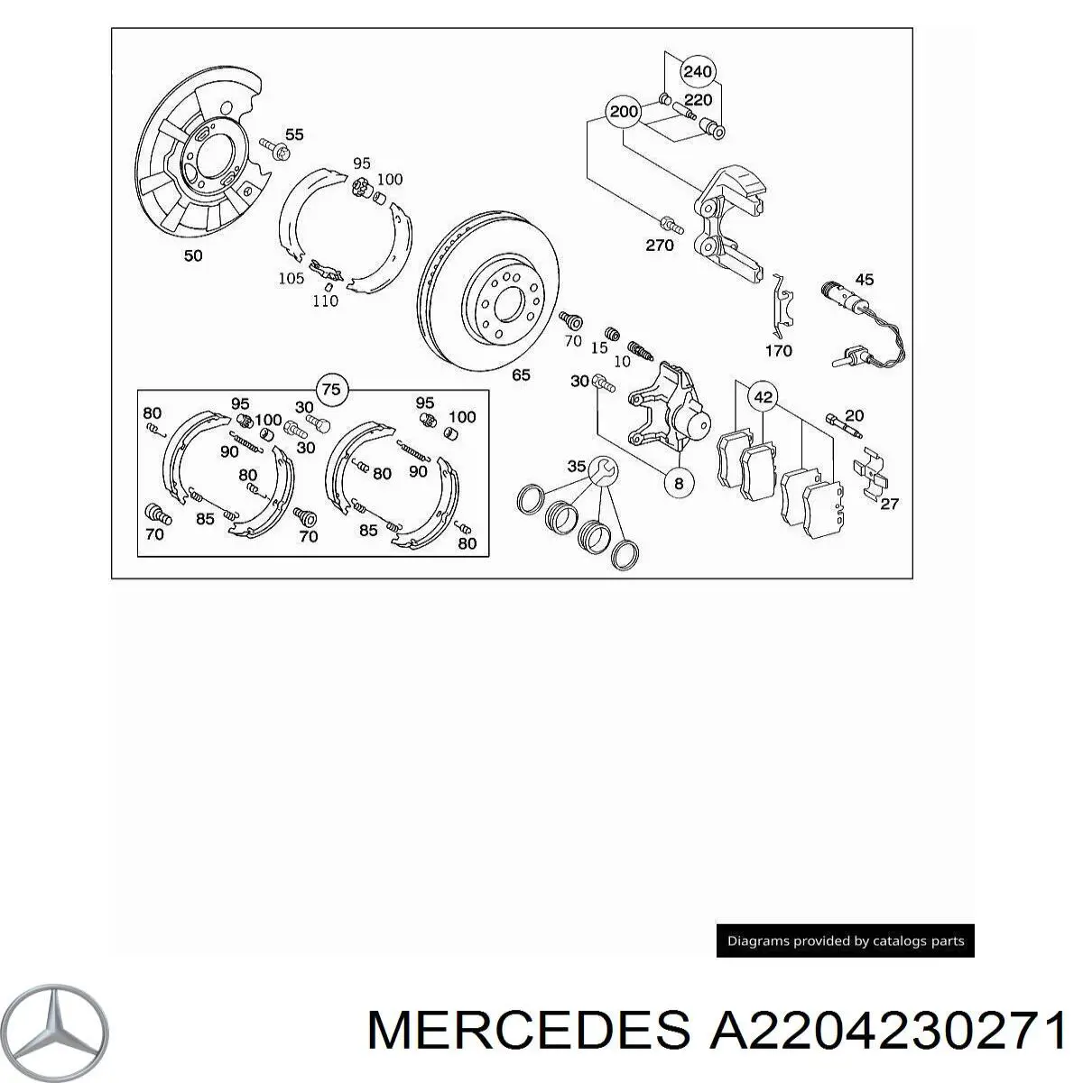  Mercedes A2204230271 precio, desde 8,29 EUR