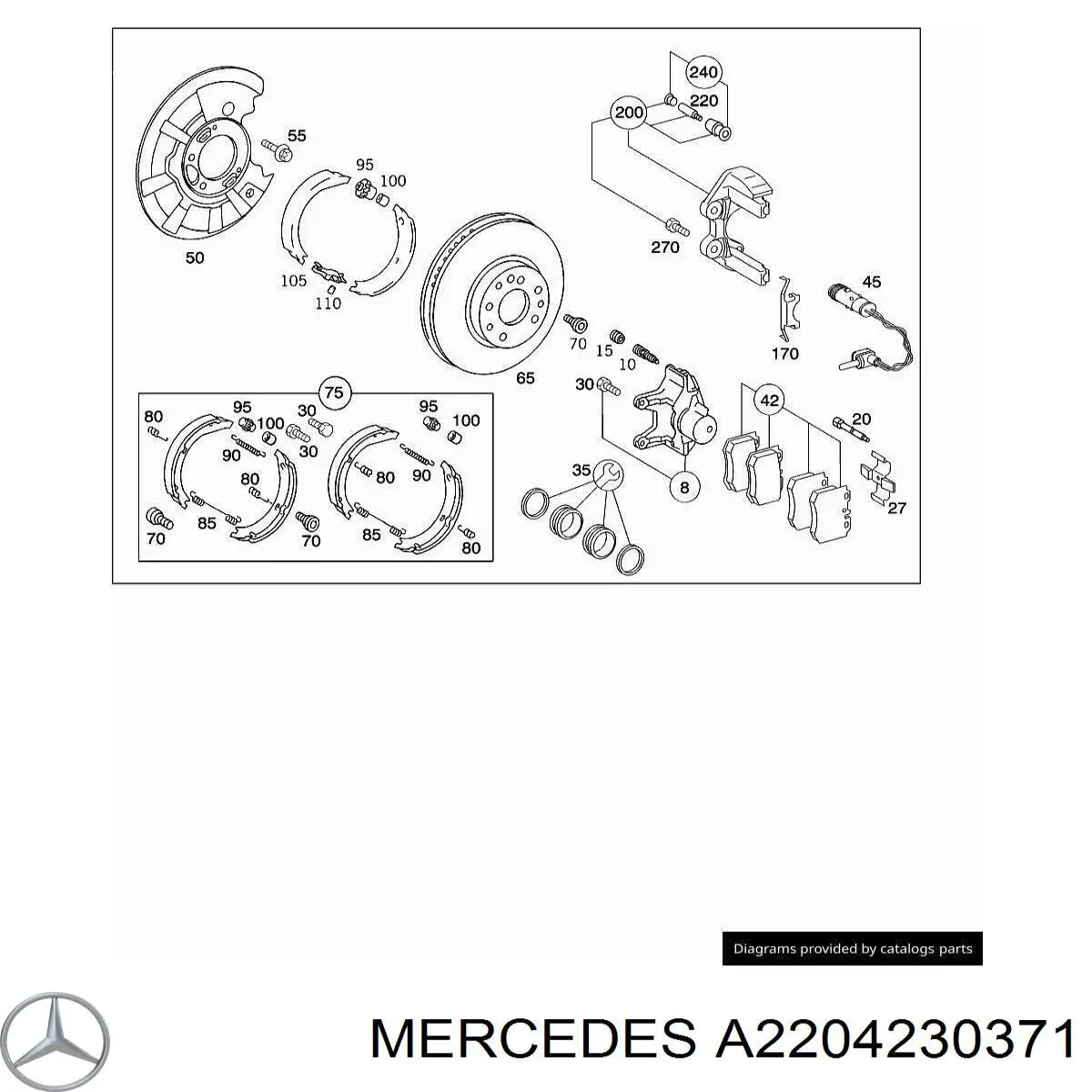  Mercedes A2204230371 precio, desde 4,48 EUR