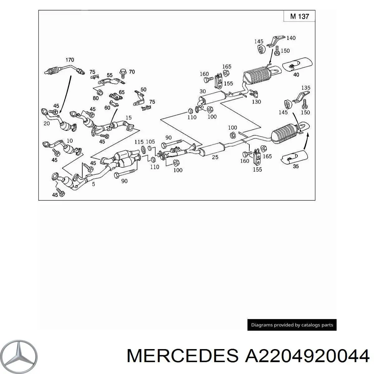  Mercedes A2204920044 precio, desde 8,95 EUR