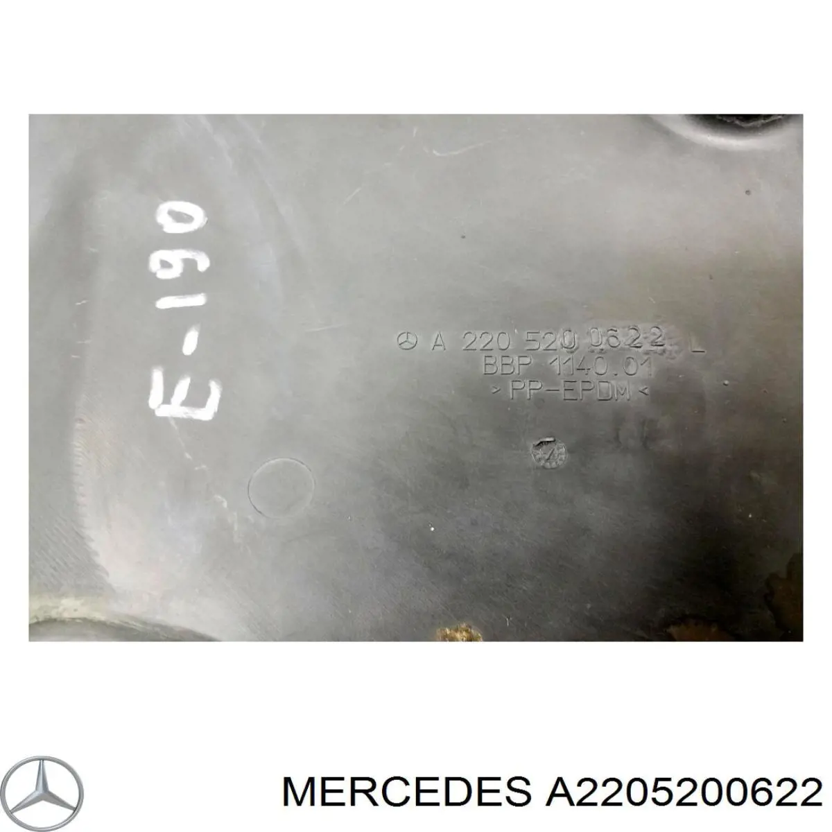 A2205200622 Mercedes Protección trasera del motor