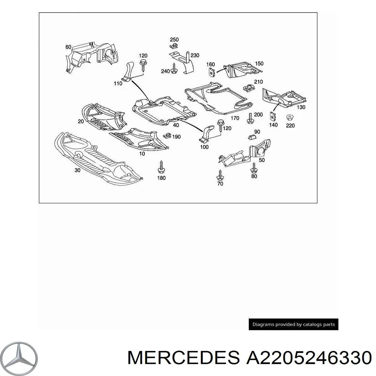 A2205244930 Mercedes Protección de cárter