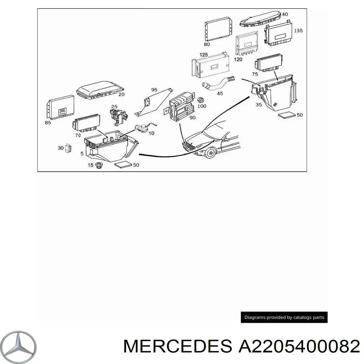 Tapa, caja de fusibles para Mercedes S (W220)