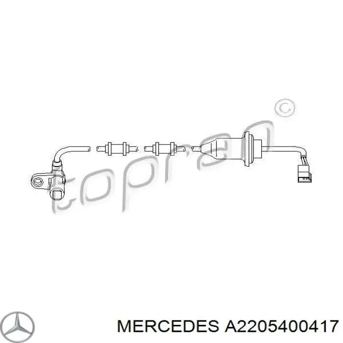 Comprar A2205400417 Mercedes Sensor ABS trasero izquierdo